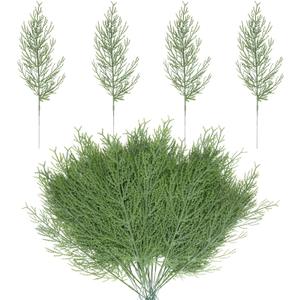 Alpurple 40 PCS Artificial Pine Leaves Branches-13.7 Inches Fake Greenery Pine Sprigs-Faux Picks for DIY Garland Wreath Christmas Embellishing and Home Garden Decoration (40PCS)