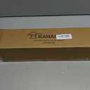 KAMANINA Black Curtain Rod 1 Inch Single Drapery Rods 72 to 144 Inches (6-12 Feet), Heavy Duty Curtain Rods for Windows 66 to 144 Inch, Marbled Finials