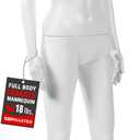 TopMaster Female Form Mannequin - Versatile 360 Design, Easy Assemble, Full Body Dress Form Female Mannequin with Adjustable Posture, Turnable Head & Flexible Limbs - White