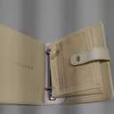 VLANDO Mini Travel Jewelry Organizer Case,Portable Jewelry Organizers Storage Book with Clear Zipper Velvet Jewelry Pouch Bag for Travel Essentials,Ring,Earring-Cream White