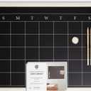 U Brands White Wash Frame Chalkboard Calendar White Board Set, Office Supplies, with Magnet, Chalk Pencils 16 x 20, 4 Pieces