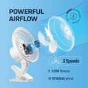 NEXAIR 6-Inch Clip on Fan, 360 Degree Rotation, Two Speed Portable Clip Fan With Strong Clamp Grip, Quiet Operating Desk Fan Plug-in AC Made Of Durable Material, Great For Bedroom, Office, Living Room