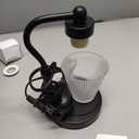 Candle Warmer Lamp for Jar Candles, Height Adjustable & Dimmable with 2/4/8H Timer, 2*50W Halogen Wax Melter Warmer for Home Office Dcor, Flameless & Smokeless, Gift for Women Mom, Black-Clear/1 Pack