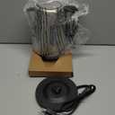 Amazon Basics Electric Stainless Steel Kettle for Tea and Coffee, BPA-Free, Fast Boiling, Auto Shut-Off, Boil-Dry Protection, 1.7 Liter, 1500W, Black and Silver (1.8 Quarts)