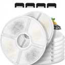 Cat/Pet Water Fountain Filters, 12 Pieces Set Pack of 8 Replacement Filter Fit for 81oz/2.4L, 3 Filtration System with 4 PreFilter Sponges