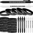 Cholemy 150 Pcs Nurse Teacher Mental Health Gifts Motivational Pens and Silicone Wristbands Bulk Occupational Therapy Self Care Items Positive Affirmation Gifts for Therapists Team Employees