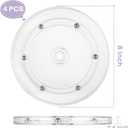 WOPPLXY 4Pcs Small Lazy Susan 6 Inch, 6 Inch Lazy Susan Turntable Acrylic Ball Bearing Rotating Tray, Rotating Swivel Base Clear Acrylic Plates for Kitchen Countertop, Pantry, Cabinet, Spices, Makeup