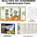 4 Pcs Fluorescent Light Covers - Classroom, Office 4 x 2 Feet Flame Retardant Magnetic Covers for Ceiling Lights Filters (Bohemia-1234)