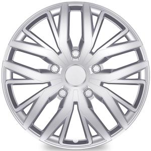 TangMiGe 4 Pack Universal Hubcaps Replacement R14 Wheel Covers, Steel Wheel Rim Cover for Most Cars Sedans SUV Trucks, 14" 14 in inch Hub Caps (Silver Color, 14 inch)