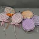 JellyArch 6 Pcs 16'' Large Candy Party Decorations Giant Lollipop Candies Prop Decor with Sticks for Christmas Tree Pastel Lollipop Photo Prop for Valentines Birthday Candy Party(Macaron Color)