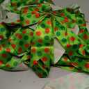 WILLBOND 8 Pcs Christmas Cabinet Ribbons Bows for Kitchen 78.8 Inch Polka Dot Large Christmas Door Ribbon Cabinet Bows for Gifts Xmas Tree Home Wall Furniture Party Decorations