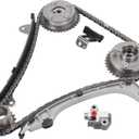 Ensun Camshaft Timing Chain VVT Gear Sprocket Kit Compatible with Camry Highlander RAV4 Sienna Venza xD 2.5L 2.7L 13050-0V011 13070-0V013 | Set of 8