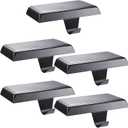 Sunshane 5 Pieces Christmas Stocking Holders Mantel Stocking Hanger Hooks Fireplace Mantle Metal Hang Bases for Xmas Party Decorations (Black)
