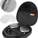 Travel Case for Apple AirPods Max - Portable Hard Carrying Bag with TPU Case Cover for Air Pod Max Headphones - Protective Kit Support Sleep Mode (Dark Gray)