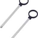2pcs Ring Shaped Weight Stack Pin, 3/8 Inch Diameter Drop Set Pins Gym 4.4 Inch Gym Cable Machine Pins for Weight Stack Carbon Steel Loading Pin for Weight Plates Stack Extender Pin for Home Gym