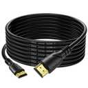 4K HDMI Cable 25ft Ultra High Speed HDMI 2.0 Cord 4K@60Hz 18gbps, Gold Plated Connector,Ethernet Audio Video Return,Compatible for 1080p 3D HDTV PC Xbox Arc Laptop PS3/4/5/9 etc