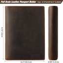 Jack&Chris Leather Passport Holder RFID Blocking Passport Travel Wallet Cover Case for Men Women Brown JC17