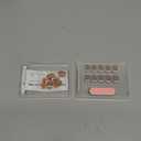 BTArtbox Press On Nails Short Square - White Chrome French Tip, Glazed Glue On, Natural Stick On in 15 Sizes - 30 Fake Nails Kit, Wheat