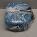 Small Footstool with Handle, Velvet Ottoman Foot Rest with Padded Seat, Curved Foot Stool with Wooden Legs, Portable Foot Rest for Living Room, Bedroom, Entryway, Peacock Blue