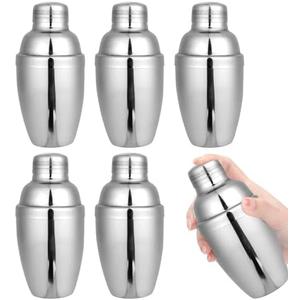 6PCS Mini Cocktail Shaker, Drink Shakers Cocktail,Stainless Mini Martini Shaker, Cocktail Shaker With Strainer, for Bar Tending, Espresso Shaker, for Bar Party Home Drink Mixers (8 OZ)