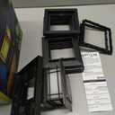 Dynaming 6 Pack Solar Post Cap Lights Outdoor with Flickering Flame Light, Fence Post Solar Lights Fit for 4x4 5x5 6x6 Vinyl/Wooden Posts, High Brightness SMD LED Lighting Decor for Garden Deck Patio (Black)