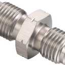 3AN Male to M10x1.0 Metric Inverted Flare Stainless Steel Brake Master Cylinder Adapter Fitting