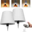 2PCS Wireless Bottle Lamp,Metal Wine Bottle Light with 3 Color Light Dimming, Waterproof Bottle Touch Lamp Head for Room, Bar, Restaurants, Party, Decor & Gifts (White)