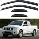 Window Visors Rain Guards for 2004-2015 Nissan Titan King Cab, Out-Channel Window Vent Wind Deflectors Visors Shades for 04-15 Titan Extended Cab, 4PCS