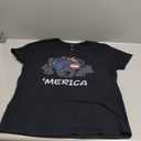 Merica Pitbull Pit American USA 4th Of July Fourth Dog Women T-Shirt (Small, Black)