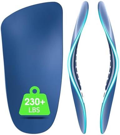 3/4 Arch Support Insoles, Plantar Fasciitis Foot Knee Hip Pain Relief, for High Arch Flat Feet, L