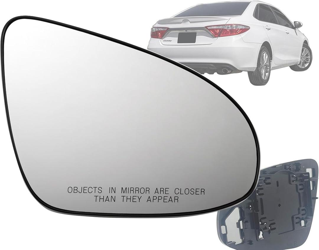 APA Replacement for Exterior Rear View Mirror Glass 2012-2014 Camry L & LE/Camry Hybrid LE Model Non-Heated Passenger Right Side 8791706400 TO1325118