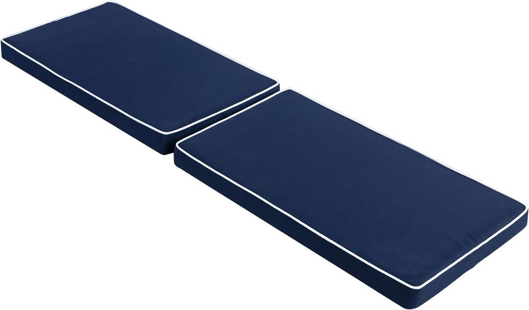 2PCS Waterproof Boat Seat Cushion Set, 56x15.6x2.8 Inch, Small