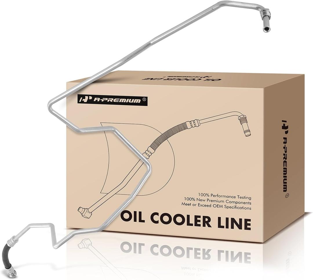 A-Premium Automatic Transmission Oil Cooler Line Hose Assembly Compatible with Dodge - 2005-2009 - Ram 2500, Ram 3500, 5.9L 6.7L, Diesel