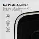 IRIS USA Dog Food Storage Container, Airtight Lid, Up to 13 Pounds Pet Food Storage, Versatile Pet Food Bin, Treats, BPA Free, Smoke