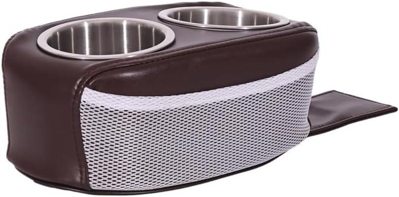 Pontoon Cup Holder,Boat Seat Cup Holder,Double Drink Holder,Pontoon Double Drink Holder Portable Cup Beverage Holders for Pontoon Boat Sofa,RV Couch,Car Back Seat (Brown)