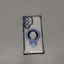 [Compatible with Magsafe ] Kickstand Case for Samsung Galaxy S24 S23 S22 Ultra Plus Note20Ultra [with Camera Lens Protector] Magnetic Holder Millitary Cover (Blue,for Samsung S22 Ultra)