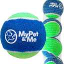 2 x My Pet & Me - Dog Tennis Balls - 2.5-Inch | Soft, Lightweight Balls for Fetch, Teething & Moderate Play | Indoor & Outdoor Dog Toys for Puppies & Small to Medium Dogs (4 Pack)
