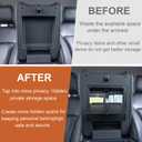 PIMCAR 3-Piece Center Console Organizer Set for 2023-2026 Honda Pilot, 2024-2026 Honda Passport/Ridgeline Accessories, Armrest Hidden Storage Box & Divider ABS Material Interior Accessories
