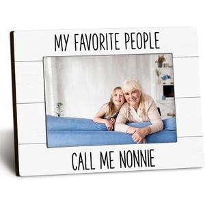 My Favorite People Call Me Nonnie 4x6 Picture Frame, Nonnie Gifts for Grandma Photo Frame, Gifts for Nonnies Mothers Day from Grandkids, NonnieGift Picture Photo Frames for Desk Decor