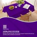 BYDOLL Table Cloth Purple 54x120 Inch Tablecloth for 4 Foot Rectangle Tables Outdoor Washable Wrinkle Free and Spillproof Polyester Tablecloth for Festival Camping Picnic Party Cover