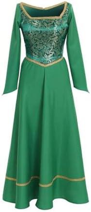 Princess Cosplay Costume for Women Fancy Halloween Green Dress 2XL
