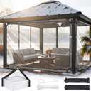 Clear Tarps Heavy Duty Waterproof 8x10ft Clear Tarp with Grommets and Reinforced Edges 14Mil Thickened Tear Resistant Clear Vinyl Plastic Tarp for Outdoor Patio Chicken Coop Greenhouse Plant