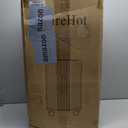 20/24 Top Opening Hardshell Lightweight Luggage and 28-Inch Clamshell Opening Suitcase with Spinner Wheels & TSA Locks, Black Brown, 20in/24in/28in