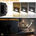 4 Pack Motion Sensor Stair Lights Indoor Outdoor,Dimmable Motion Activated Step Lamp 3000K/4000K/6000K,Hardwired 120V 4W IP65 Waterproof Outside Stairway Light,Led Staircase Lights- Black