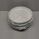 Elk and Friends Kids 7.8” Porcelain White Plates with Silicone Sleeves | Divided Plates | Suitable for Kids/Toddlers | Microwave & Dishwasher Safe | Non Slip | Snack Dishes