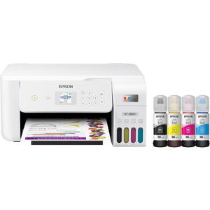 Epson EcoTank ET-2803 Wireless Color All-in-One Cartridge-Free Supertank Printer with Scan, Copy and AirPrint Support (White)