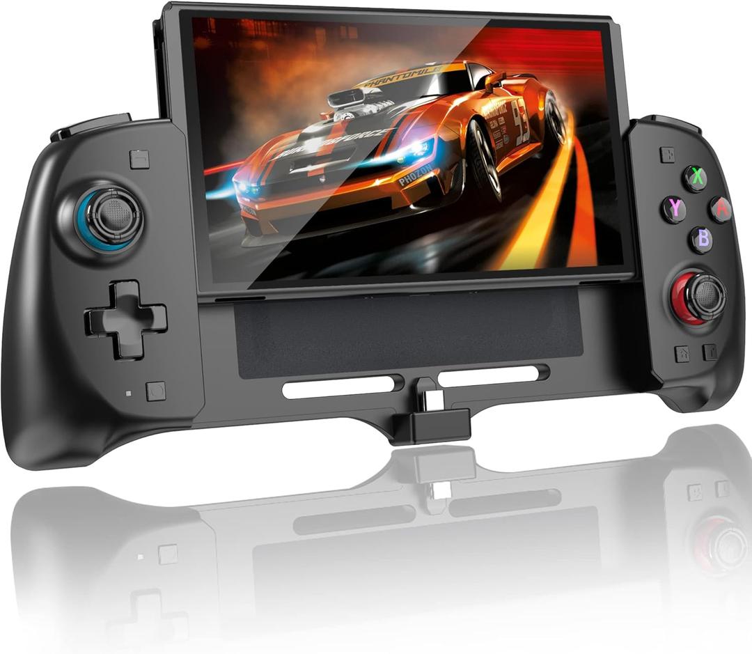 Switch Controller for Switch/OLED Controller One-Piece Joypad with Adjustable TURBO Ergonomic Full Size Handheld Mode Grip with Dual Vibration 6-Axis Motion Control/USB.