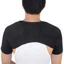 ITODA Knitted Double Shoulder Warm Compression Sleeve Wrap Recovery Office Home Knit Cashmere Guard for Rotator Cuff Shoulder Chronic Tendonitis Pain Relief