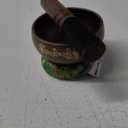 Tibetan Singing Bowl Set Brass - Master Healing Grade - Authentic Handcrafted Sound Bowl by Himalayan Bazaar (Black and Red) (Brown Mantra)