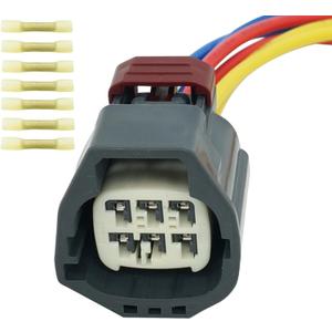 6 Wires Halogen Headlight Connector Wiring Harness Pigtail Plug Fit for 2011-2014 Chrysler 200 for 2004-2008 Chrysler Crossfire. Replaced OE 5182591AE 5182591AC